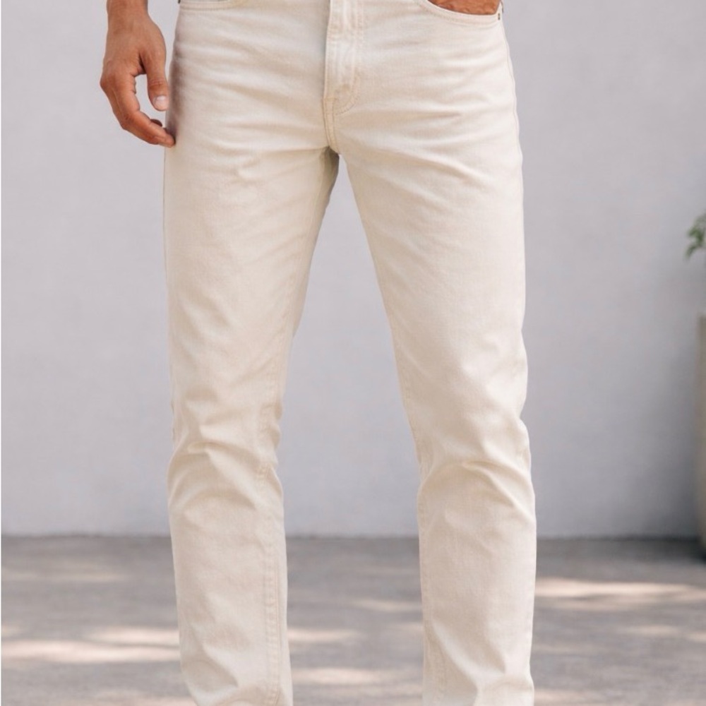 GAP Men's Slim Fit Cream Jeans